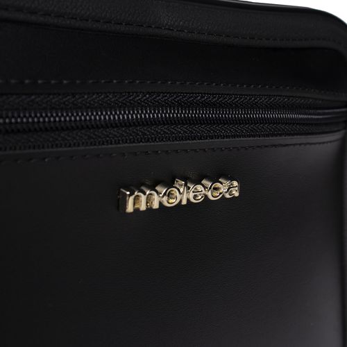 Bolsa Feminina Moleca Transversal Pequena com Bolso Preta