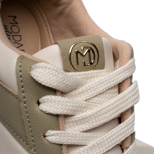 Tênis Feminino Modare com Recortes Off White/verde