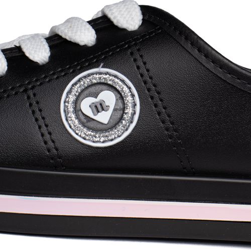 Tênis Infantil Molekinha Detalhe Holográfico Preto