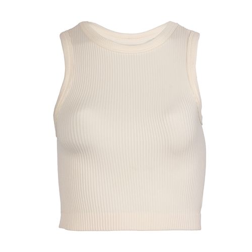 Cropped Feminino Sea Surf em Malha Canelada Areia