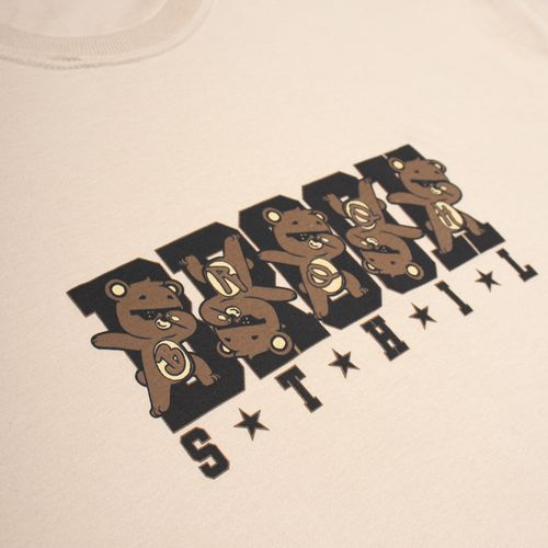 Camiseta Masculina Over Surf Plus Size Urso Divertido Areia