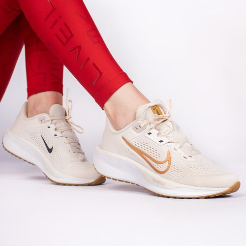 Tênis Feminino Nike Quest 6 Bege/dourado