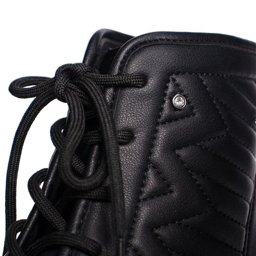 Bota Coturno Feminina Dakota com Costuras e Salto Bloco Preto