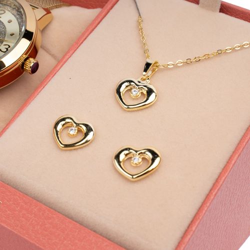 Relógio Feminino Condor com Brilho CO2039MUC/K4D com Conjunto Dourado