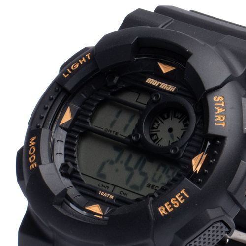 Relógio Masculino Mormaii Wave Digital Mo3415a/8P Preto/laranja