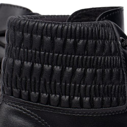 Bota Coturno Feminina Mississipi com Detalhe Franzido Preto