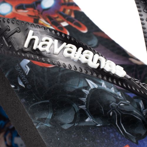 Chinelo Infantil Havaianas Top Marvel Vingadores Preto