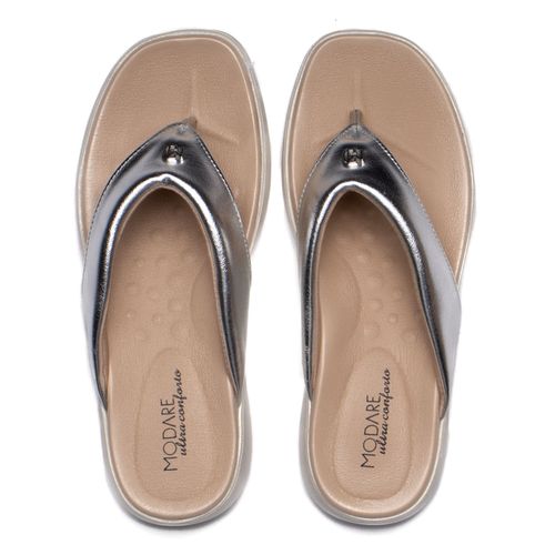 Chinelo Feminino Modare Metalizado Prata