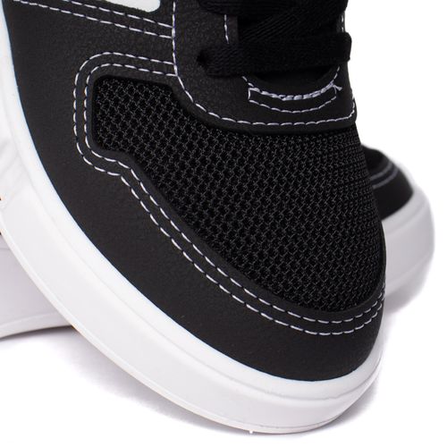Tênis Infantil Molekinho Napa e Mesh Preto/Branco
