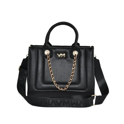 Bolsa Feminina Via Marte Tote Média Corrente Preto