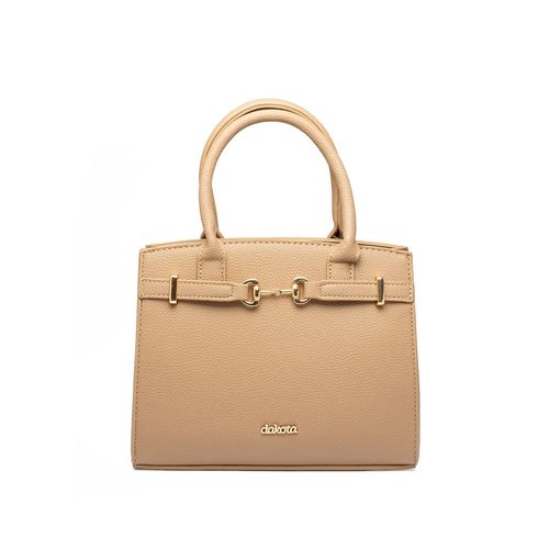 Bolsa Feminina Dakota Tote Pequena com Adereço Dourado Bege