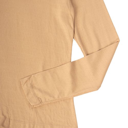 Blusa Feminina Rovitex Básica Manga Longa Lisa Bege