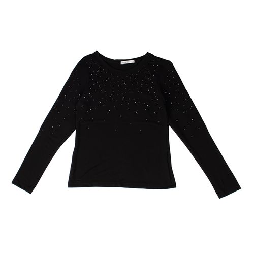 Blusa Endless Feminina Rovitex Manga Longa com Pedrarias Preto