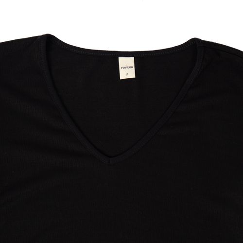 Blusa Feminina Rovitex Básica Manga Longa Lisa Preta