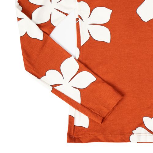 Blusa Feminina Rovitex Manga Longa Estampada Telha