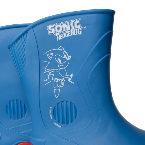 Bota Galocha Infantil Grendene Sonic Azul/Vermelho