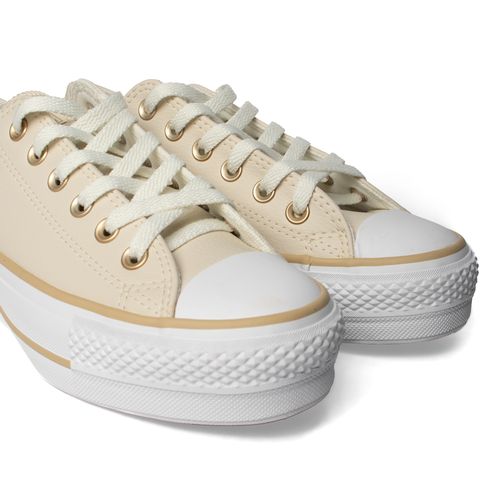 Tênis Feminino Converse All Star Chuck Taylor Lift Plataform Creme