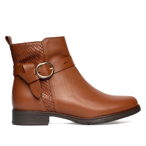 Bota Feminina Bottero de Couro Cano Curto Marrom