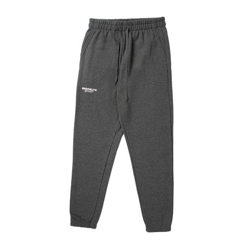 Calça Masculina Desayner Moletom Básica Cinza Escuro