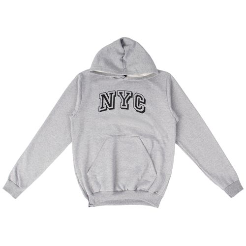 Moletom Masculino Desayner com Capuz New York Cinza