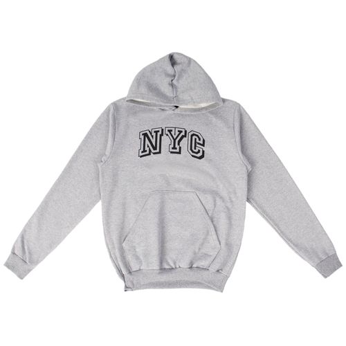 Moletom Masculino Desayner com Capuz New York Cinza
