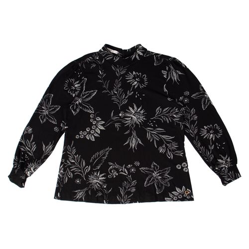 Blusa Feminina Rovitex Plus Size Manga Longa Preto