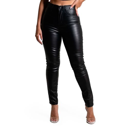 Calça Feminina Sawary Cigarrete Resinada Preto