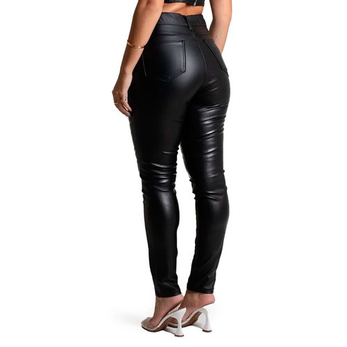 Calça Feminina Sawary Cigarrete Resinada Preto