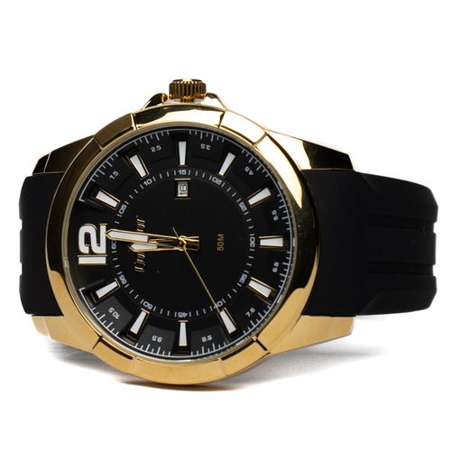 Relógio Masculino Condor Analógico CO2115MVY/K5P com Porta Cartões Preto/Dourado