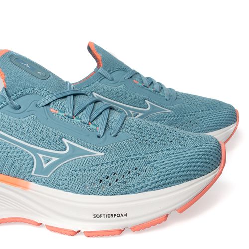 Tênis Infantil Mizuno Cool Ride 3 Junior Azul Claro/Rosa Claro
