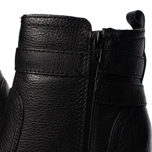 Bota Feminina Bottero de Couro Cano Curto Preto