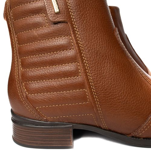 Bota Feminina Pegada  Cano curto Couro Terracota