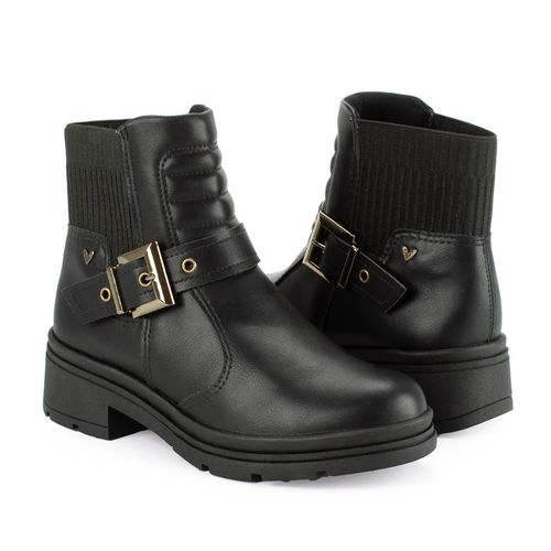 Bota Mississipi de Cano Curto com Fivela Preto