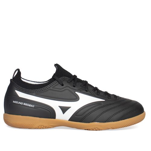 Chuteira Futsal Mizuno Juvenil Regent Preto/Branco