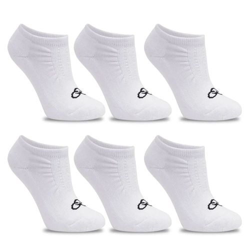 Kit 6 Pares de Meia Olympikus Invisível Branco