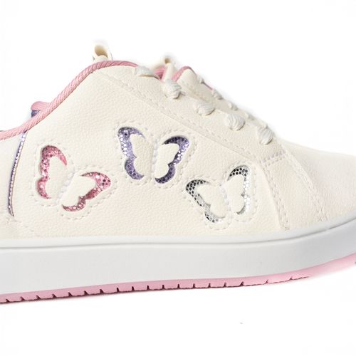 Tênis Infantil Pink Cats Napa Casual Creme/Rosa