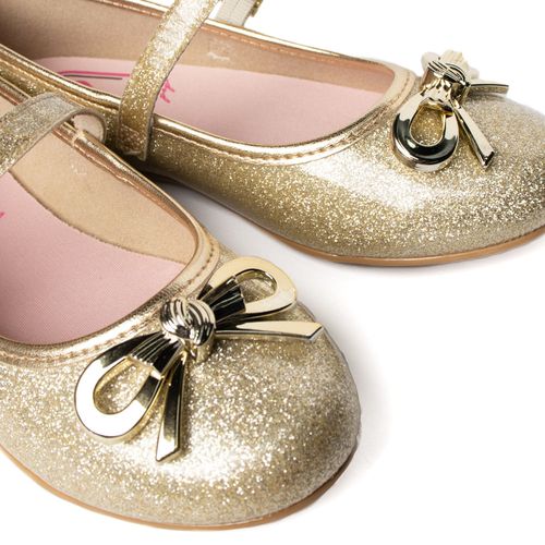 Sapatilha Infantil Molekinha Brilho Dourada