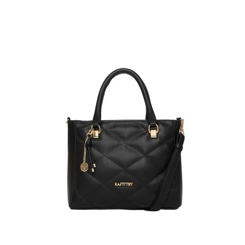 Bolsa Feminina Rafitthy Média Matelassê Transversal Preto