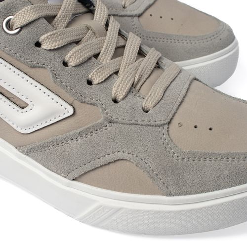 Sapatenis Masculino Pegada Rustic Camurça Cinza/Branco