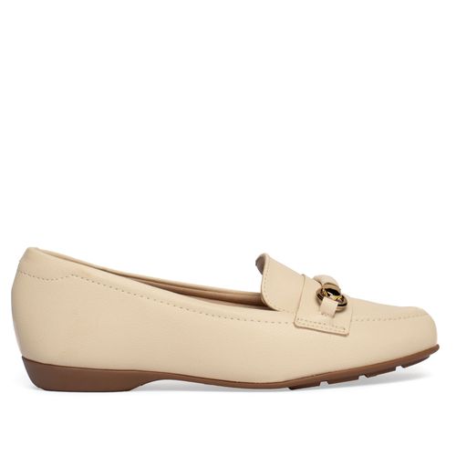 Sapatilha Feminina Modare Fivela Dourada Bege Claro