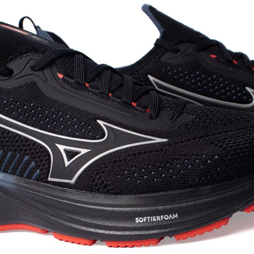 Tênis Masculino Mizuno Cool Ride 3 Preto/Vermelho
