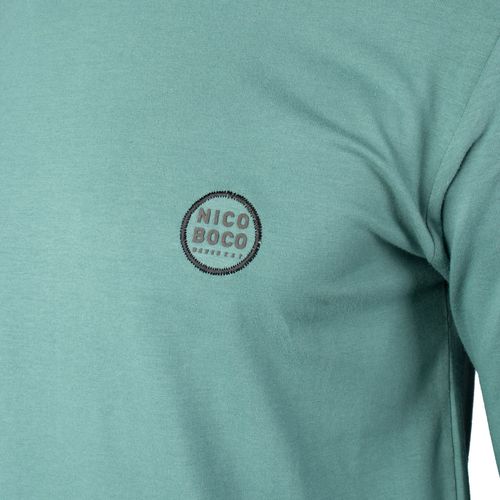 Camiseta Masculina Nicoboco Manga Longa Lisa Verde
