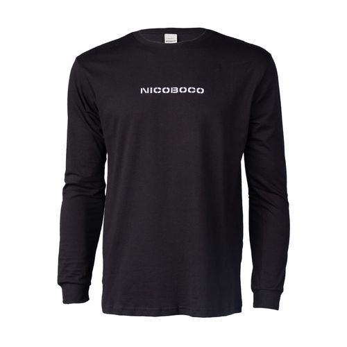 Camiseta Masculina Nicoboco Manga Longa Estampa Costas Preto