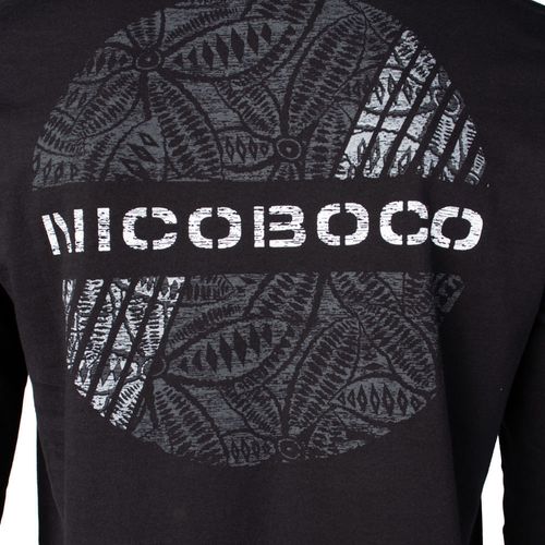 Camiseta Masculina Nicoboco Manga Longa Estampa Costas Preto