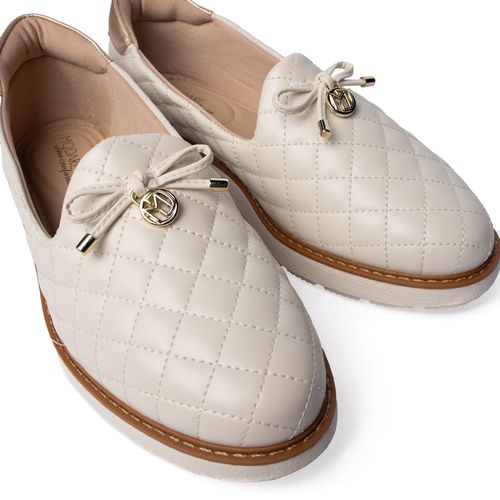 Mocassim Feminino Modare Napa Matelassê Off White
