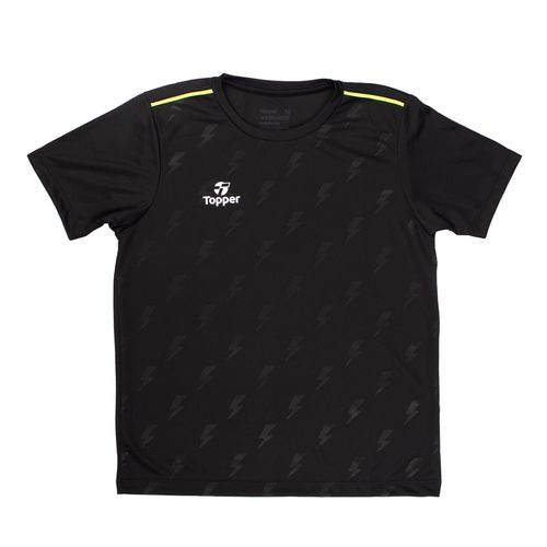 Camisa de Futebol Juvenil Topper Thunder Preto/Verde Neon