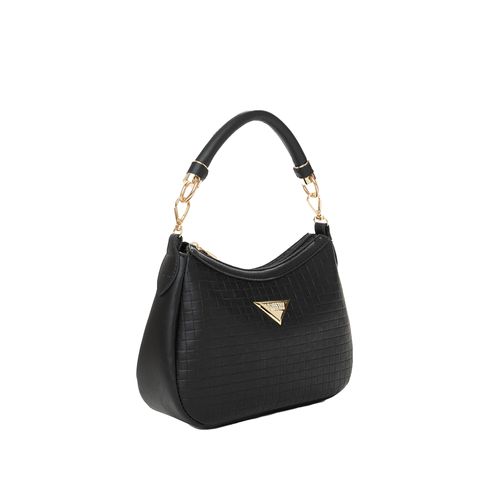 Bolsa Feminina Rafitthy Transversal Pequena Texturizada Preto