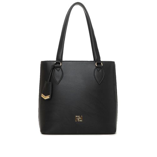 Bolsa Feminina Rafitthy Tiracolo Adereço Chaveiro Preto