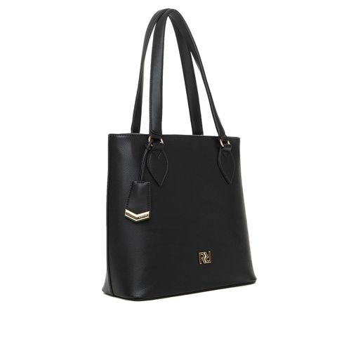 Bolsa Feminina Rafitthy Tiracolo Adereço Chaveiro Preto