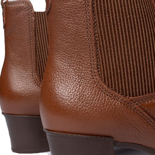 Bota Feminina  Pegada Cano curto Couro Terracota